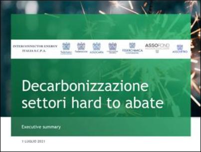 copertina Decarbonizzazione executive summary